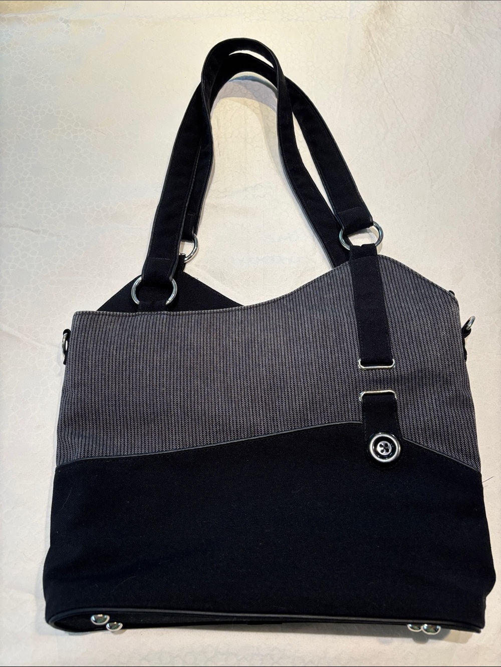 Jaks Stylish Black & Gray Women’s Tote Bag Versatile Everyday Carry